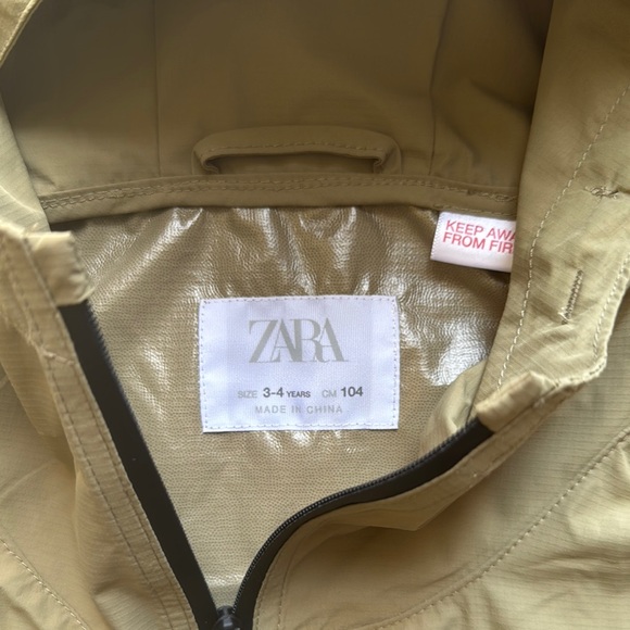 Zara Kids Olive Hooded Jacket - Picture 2 of 5